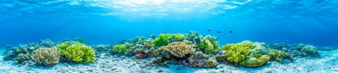 Ocean / landscape underwater world, blue idyll nature scene