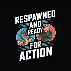 Obraz premium Humorous t-shirt designs based on popular game merchandise from Skyrim