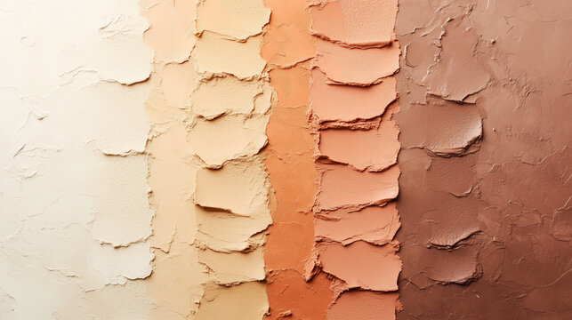A gradient transitioning from warm terracotta to soft beige paint