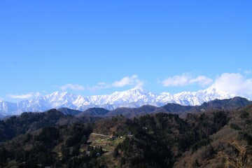 展望台から見る北アルプス