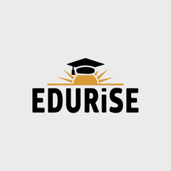 edurise Sophisticated Typography Logo Design for Elegant Brands - Stylish and refined typography logos designed for brands that prioritize elegance and timeless appeal