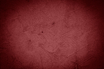 dark red stucco wall, blank grunge vintage surface design