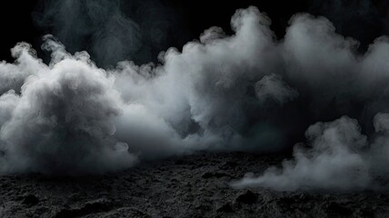 Obraz premium smoke on the black generative ai