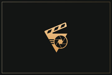 film production multimedia branding logo gold