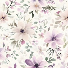 Obraz premium Delicate Floral Pattern with Soft Pastels