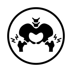 Pelvic Girdle Pain. Icons Included: Pain Relief, Pregnancy Support, Pelvic Stability