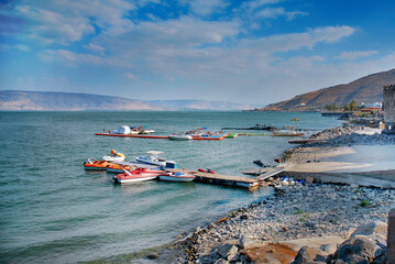 The Sea of Galilee, or Kinneret, Lake of Gennesaret or Tiberias. It is the largest freshwater lake in Israel, it is the lowest freshwater lake on Earth. In this lake Jesus made a lot of miracles. 2016