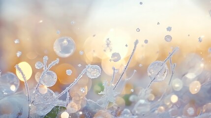 Fototapeta premium Frosted Red Berries in a Winter Wonderland: A Serene Close-Up Capturing Nature's Icy Beauty winter