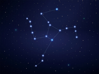 Fototapeta premium Hercules constellation in night sky