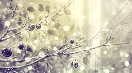 Frosted Red Berries in a Winter Wonderland: A Serene Close-Up Capturing Nature's Icy Beauty winter