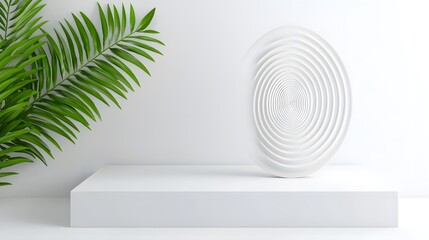 Obraz premium Minimalist Fingerprint Silhouette on White Background