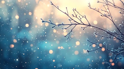 Frosted Red Berries in a Winter Wonderland: A Serene Close-Up Capturing Nature's Icy Beauty winter