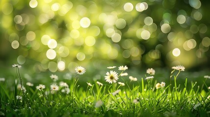 Obraz premium Grassy flower bokeh ideal for backgrounds