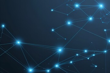 Fototapeta premium Internet network connection on dark background