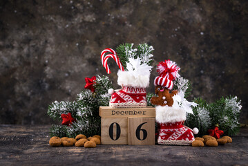 Sinterklaas or Saint Nicholas celebration concept