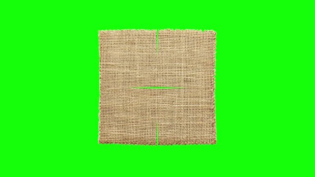 Wooden shape green screen animation motion graphic with chroma key clip template 4k Background. Easy removed green screen. High resolution. Ultra High Definition, 4k video.