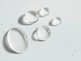 water droplets on a white background