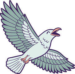 Flying Bird, bird template vector art illustration