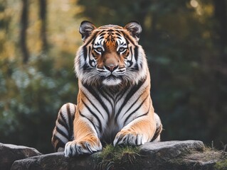 Naklejka premium tiger in the zoo
