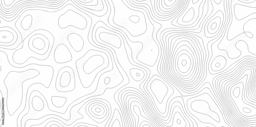 Poster vector lines pattern seamless sea map topography design. white wave paper curved reliefs contour map