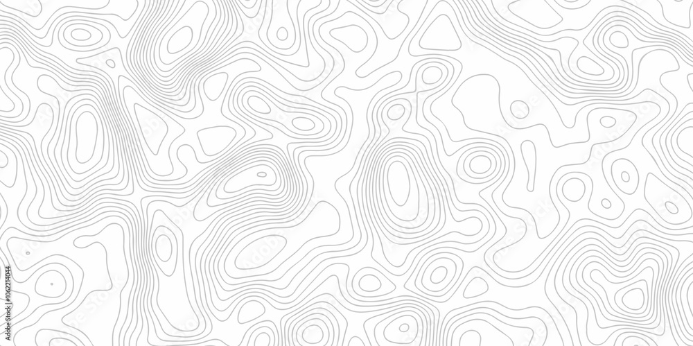 Poster vector lines pattern seamless sea map topography design. white wave paper curved reliefs contour map