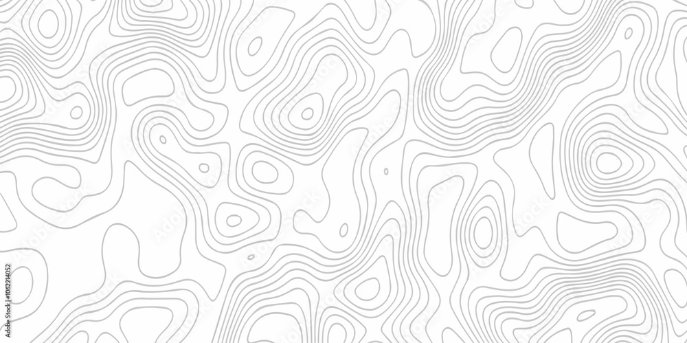Poster vector lines pattern seamless sea map topography design. white wave paper curved reliefs contour map