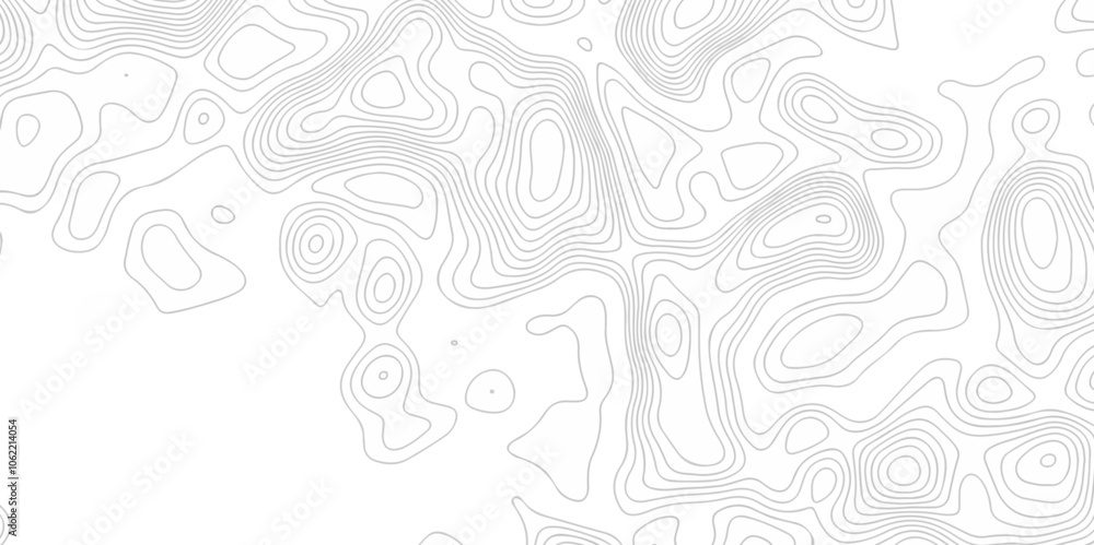 Poster vector lines pattern seamless sea map topography design. white wave paper curved reliefs contour map