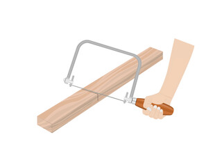 Saw on a white background.