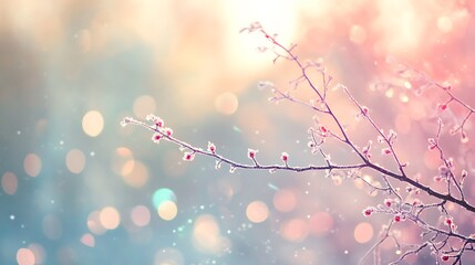 Frosted Red Berries in a Winter Wonderland: A Serene Close-Up Capturing Nature's Icy Beauty winter