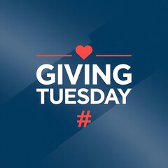 New modern minimalistic illustration of Giving Tuesday celebration poster banner background design
