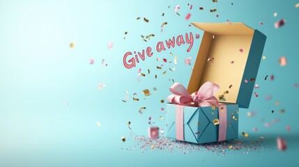 Festive giveaway celebration concept - perfect for online competitions and events