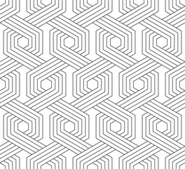 Vector seamless texture. Modern geometric background with hexagons.