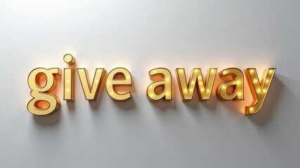 Glowing giveaway signage design for promotional event and marketing campaign