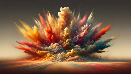 Grande esplosione colorata