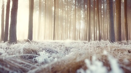 Frosted Red Berries in a Winter Wonderland: A Serene Close-Up Capturing Nature's Icy Beauty winter