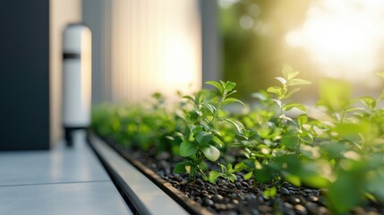 Fototapeta premium Eco-Friendly Drip Watering System for Plants