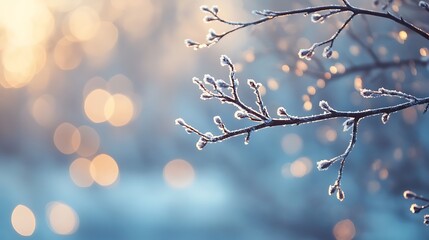 Frosted Red Berries in a Winter Wonderland: A Serene Close-Up Capturing Nature's Icy Beauty winter
