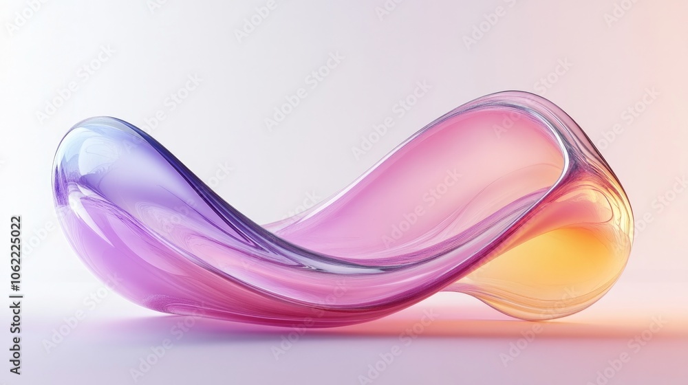 Poster brightly colored glass gradient fluid wave render texture as an abstract 3d background