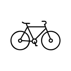 Obraz premium Icon of a bicycle, black outline, modern design