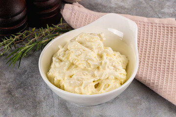 Italian soft young cheese stracciatella