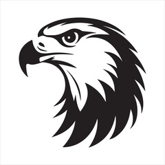 Obraz premium Hawk silhouette vector illustration