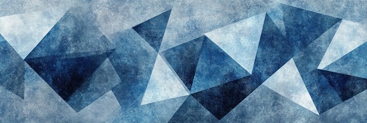 Abstract geometric pattern with shades of blue and white, creating a textured, organic feel.