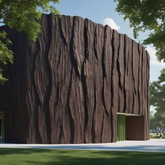 Obraz premium Tree Bark Textured Public Buildings