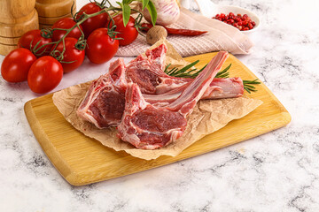 Raw Rack of Lamb for cooking