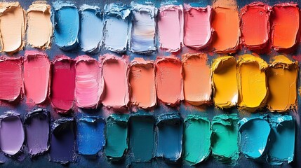 Variety of color swatches for painting, design or textile applications