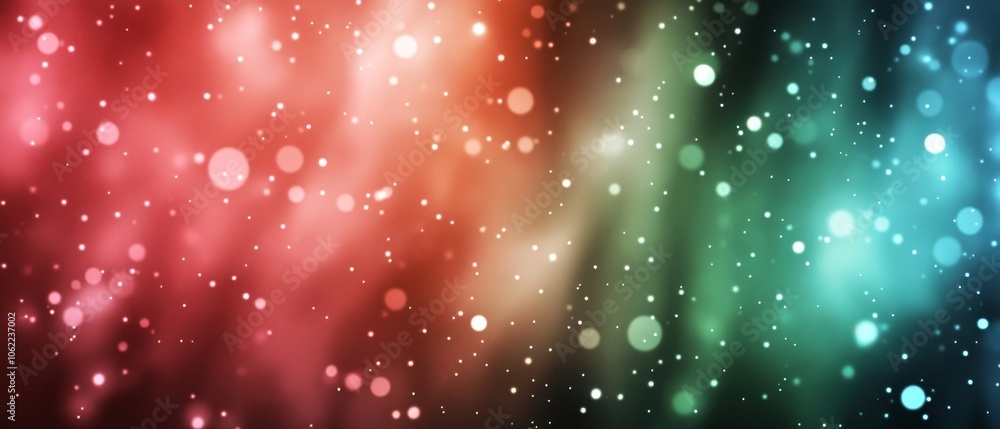 Poster a colorful abstract background with glowing lights and beautiful bokeh effects creates a mystical at