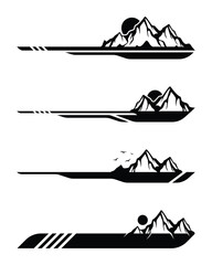 Outdoor mountain concept car wrap vinyl sticker set