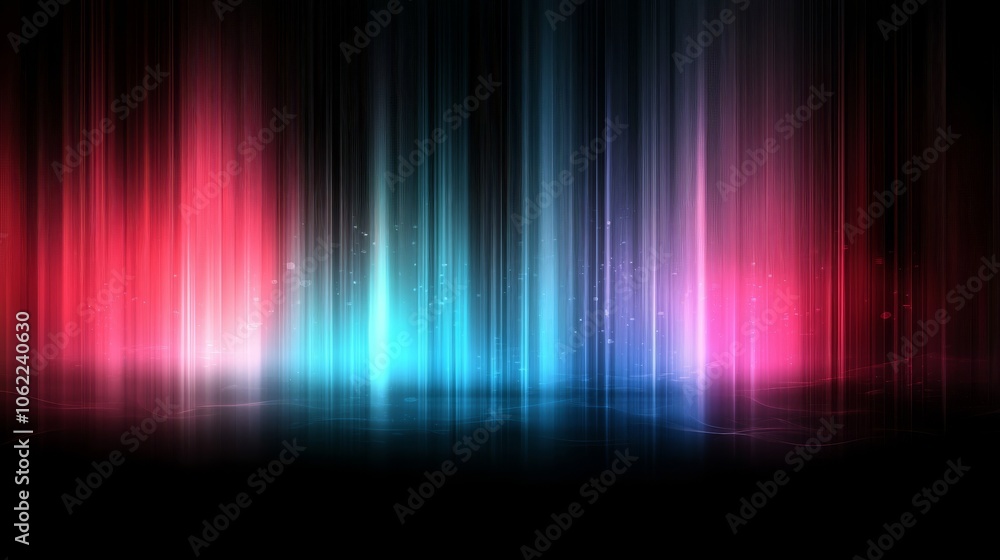 Poster a dynamic and vibrant display of colorful light streaks is creating a mesmerizing abstract ambiance