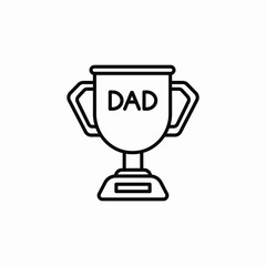 dad day cup award icon sign vector