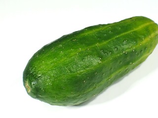 Freshly Cut Cucumber Halves Close-Up